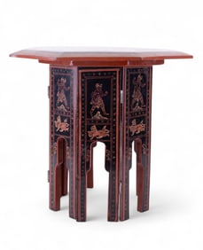 Burmese Lacquered Folding Monk Table