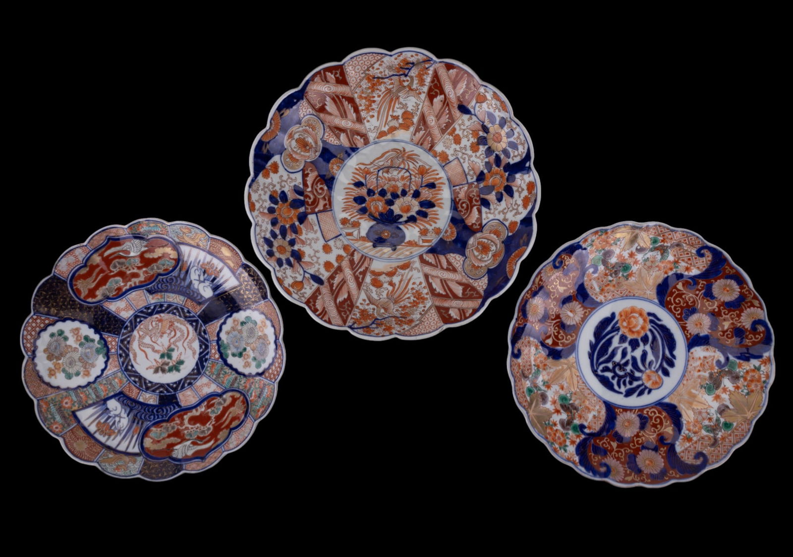 3 Japanese Imari Porcelain Charger Plates (1 of 3)