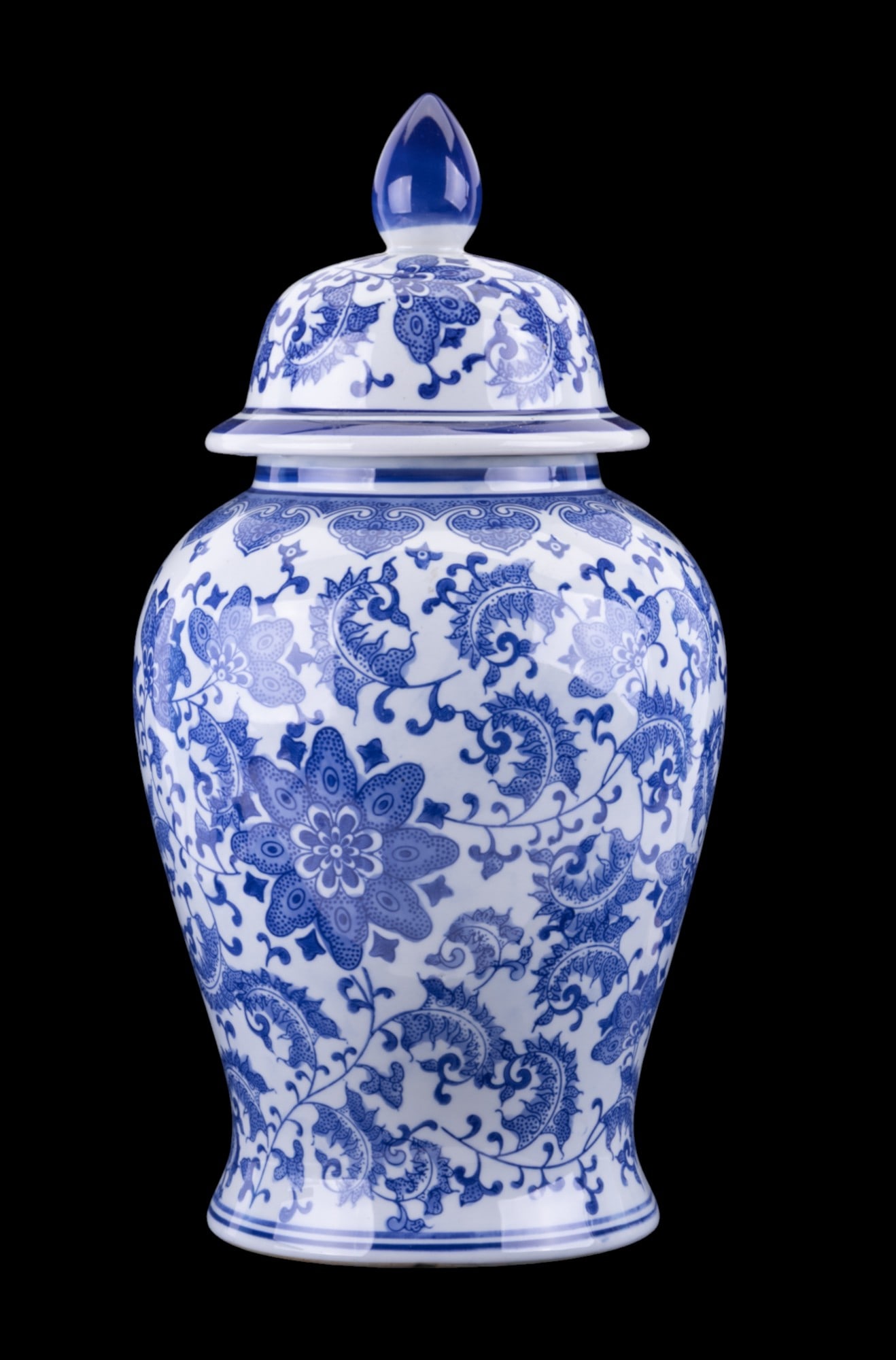 Blue & White Imari Temple Jar (1 of 9)