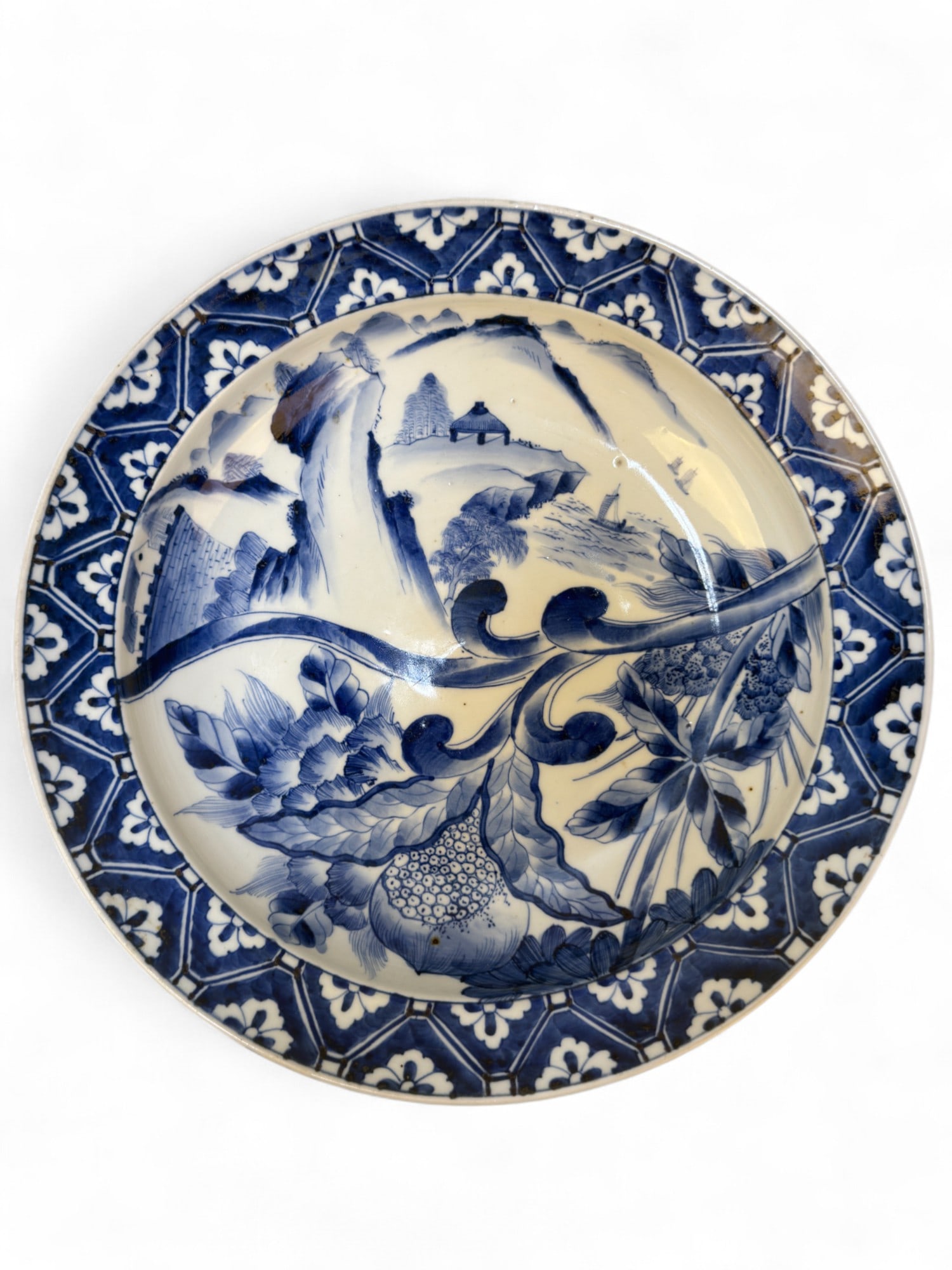 Large Japanese Blue & White Imari Charger (1 of 15)