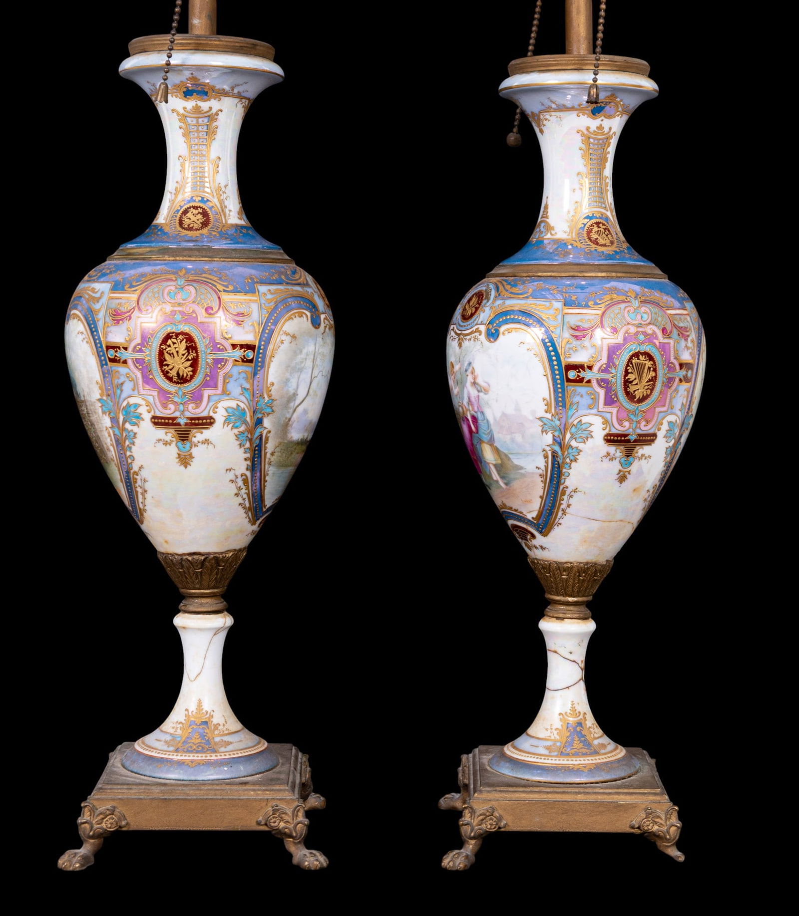 Antique 19C French Sevres Lamps (1 of 13)