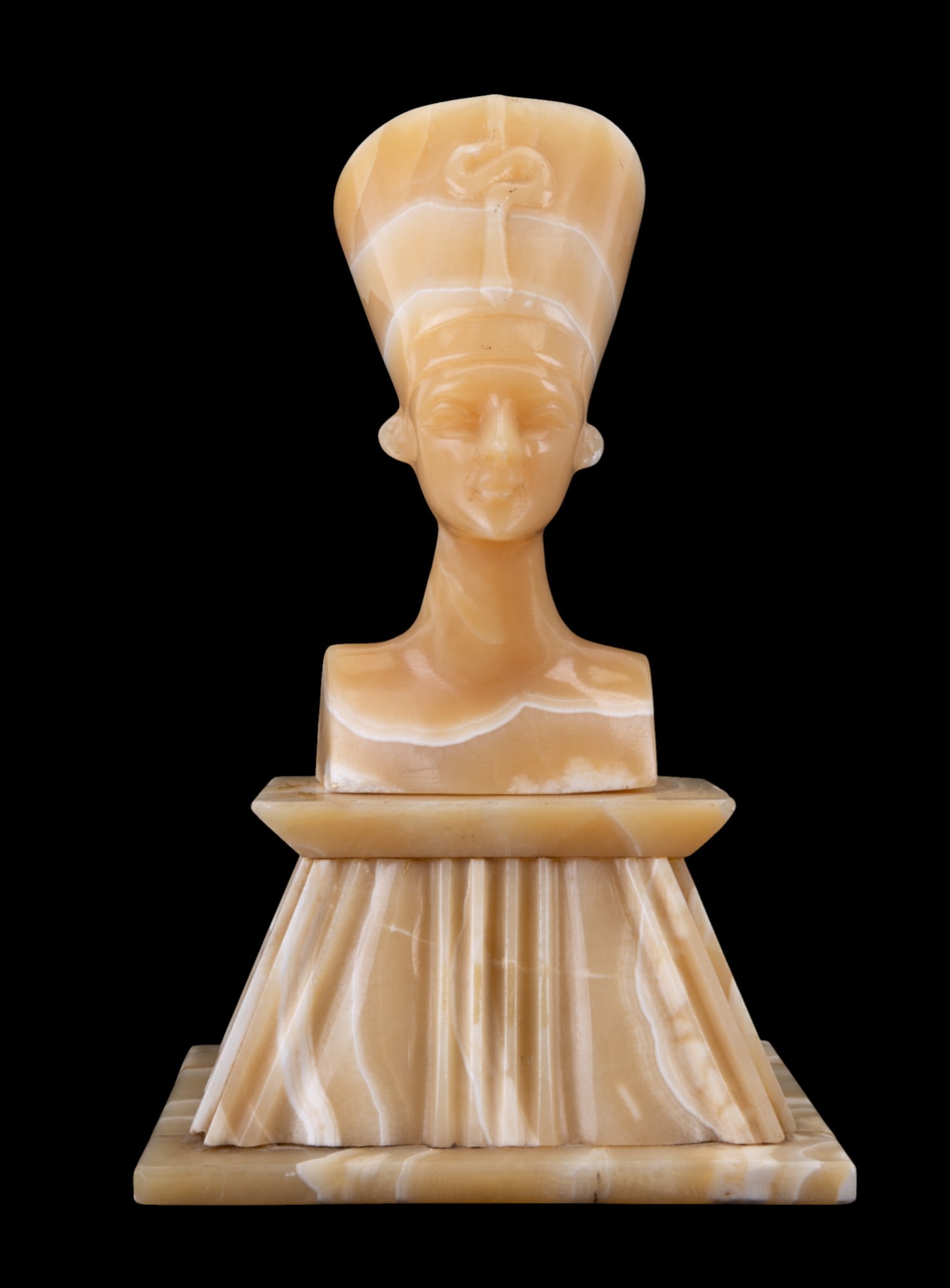 Carved Onyx Bust Queen Nefertiti Lamp (1 of 14)