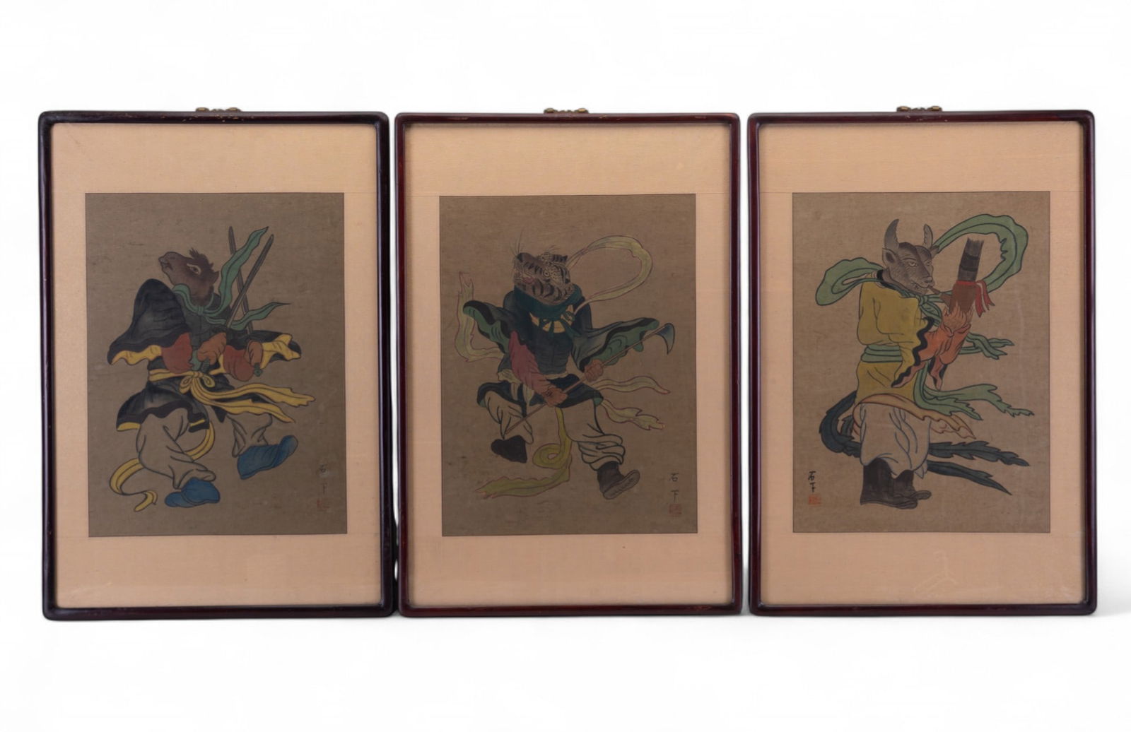 Japanese Animal Warrior Woodblock Prints (1 of 8)