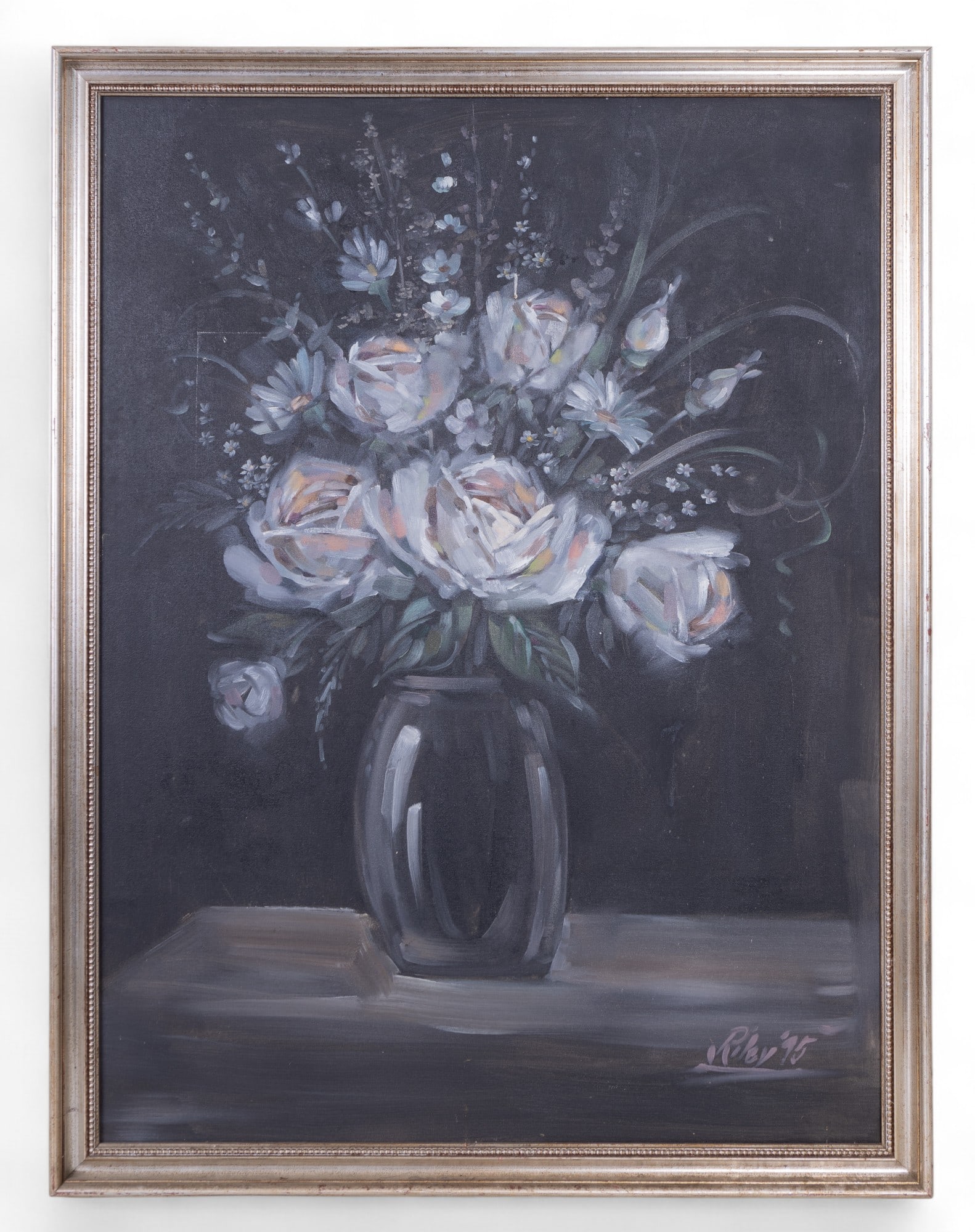Signed Floral Still-Life O/c Large Painting (1 of 6)