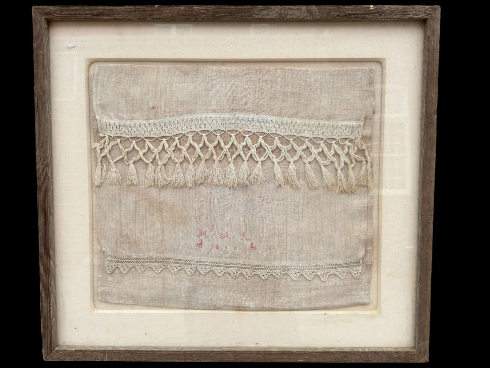 Antique Linen Sampler, 1860 (1 of 4)