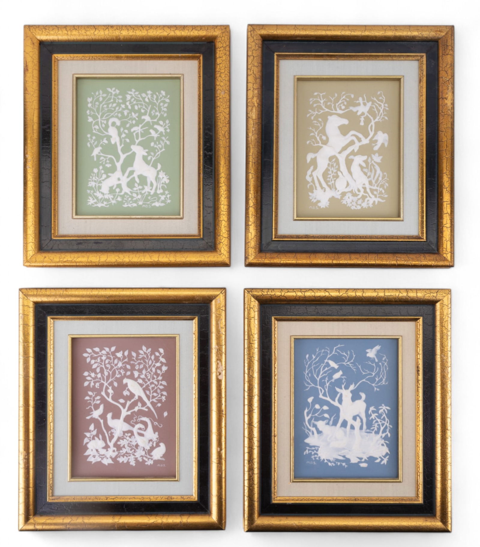 Franklin Jasperware Four Seasons Plaque Set (1 of 8)