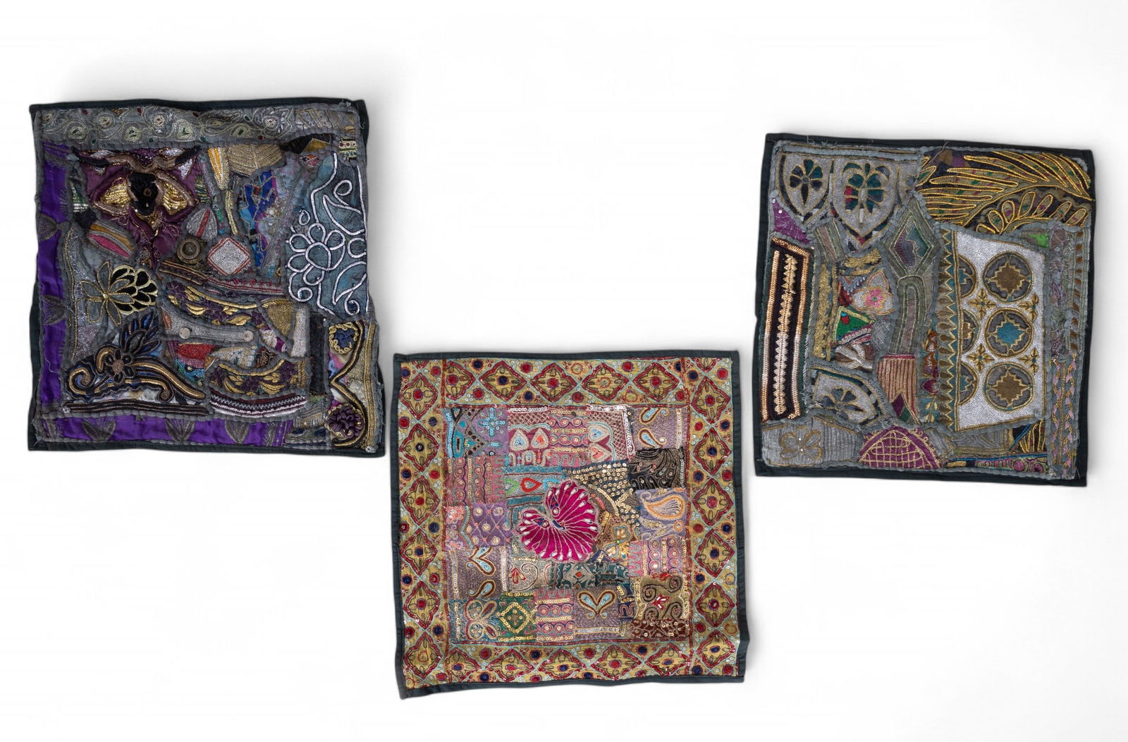 Indian Patchwork Embroidered Textile Grouping (1 of 7)