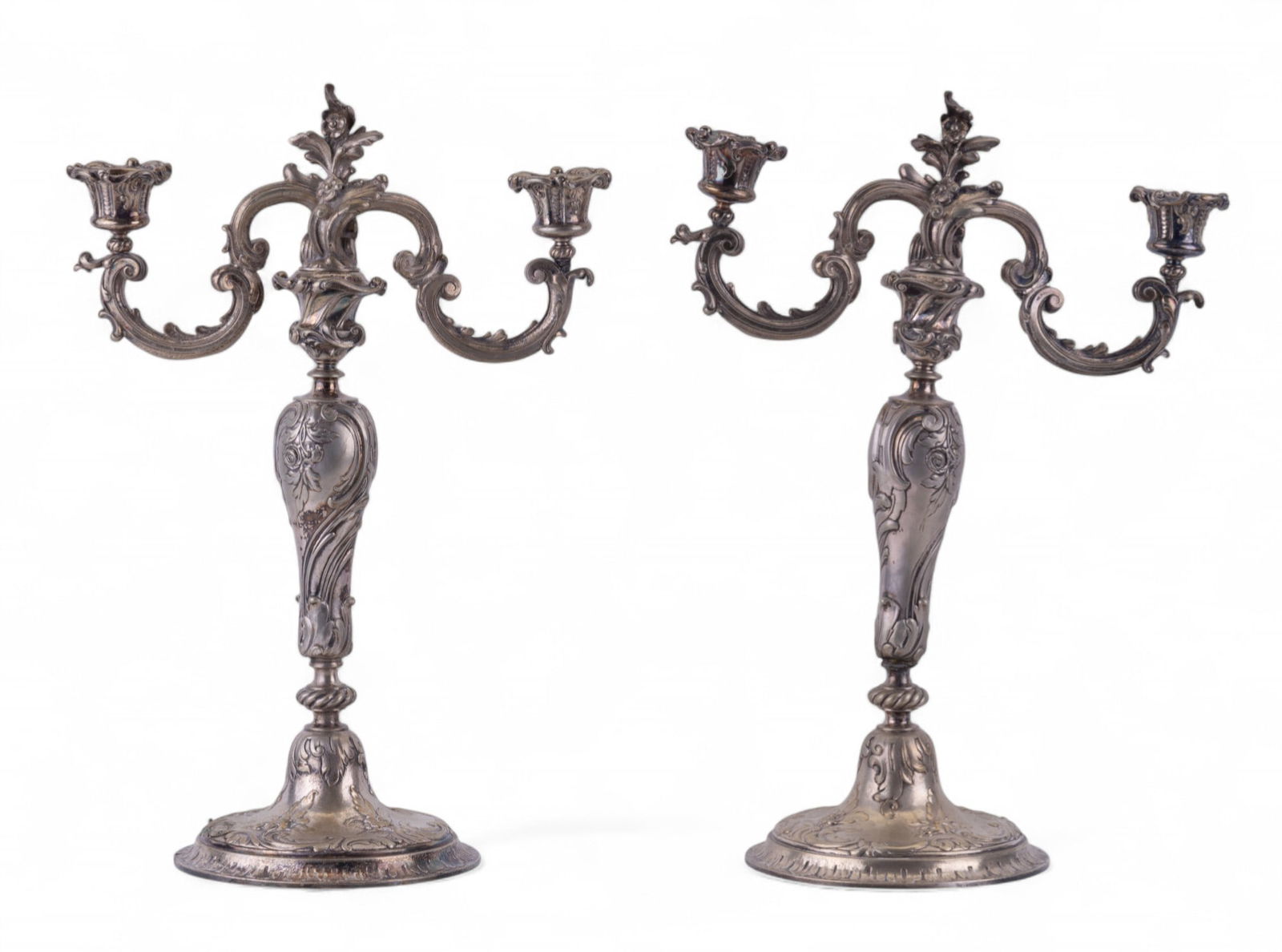 Rococo-Style 2 Arm Candelabras (2) (1 of 7)