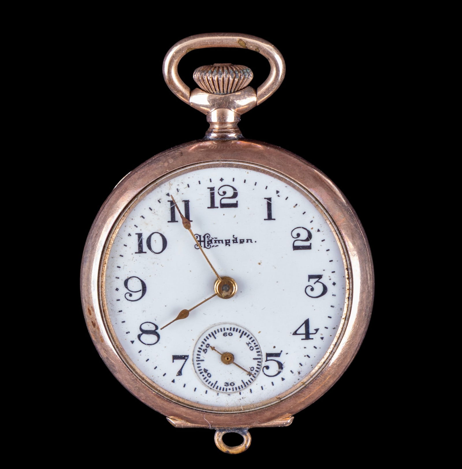 Hampden Pocket Watch - Model 4 Year 1912: Hampden pocket watch, serial number 2964521, production year 1912, grade four-hundred, model 4, size 3/0 17 jewels, lever or pendant set, 20 year gold filled case, Does not run