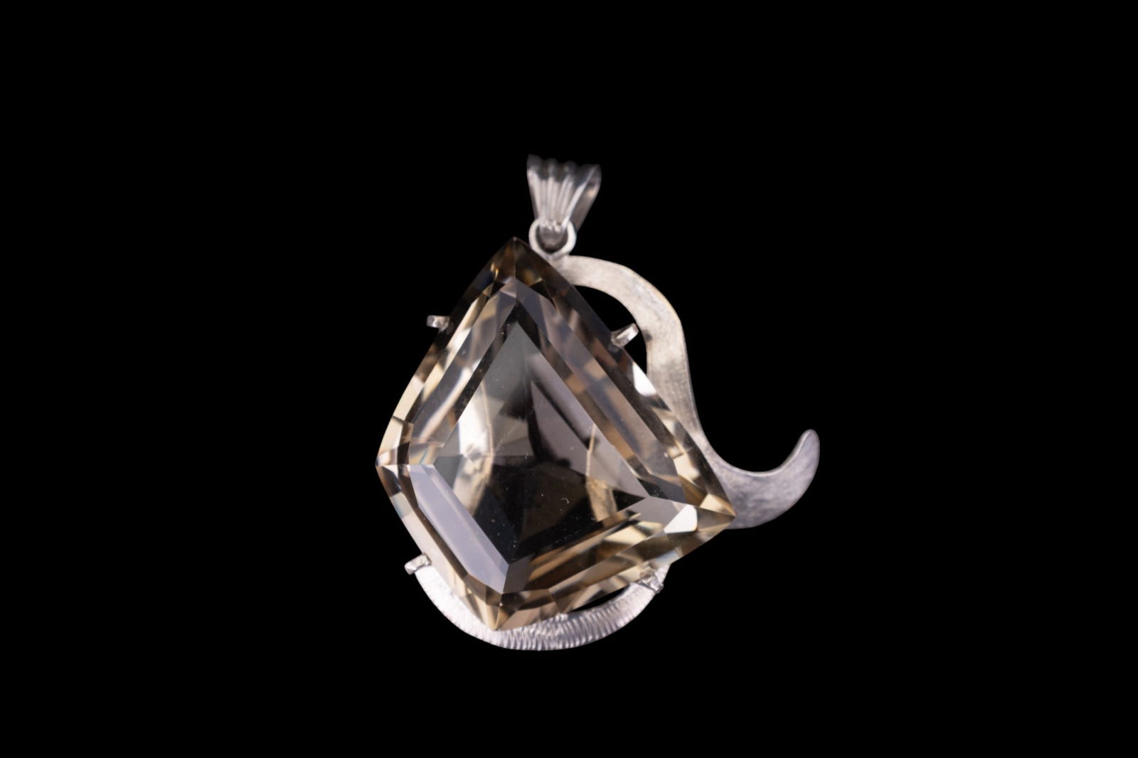 Large Sterling and Quartz Pendant (1 of 4)