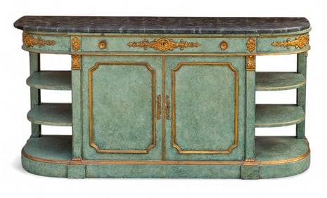 Designer Green Painted Server attr Steve Cherry