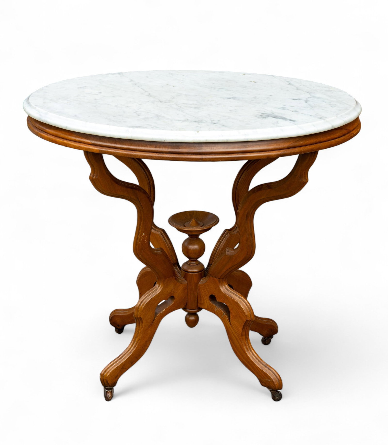 Victorian Marble Top Oval Table (1 of 7)