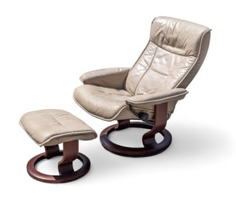 Ekornes Stressless Chair & Ottoman in Leather