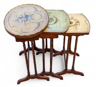 French Painted Nesting Tables (3)