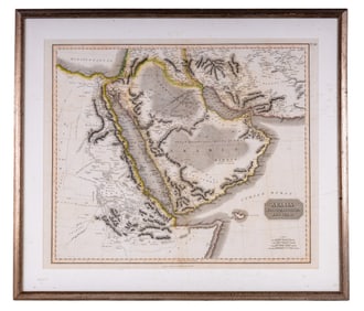 19C Map of Arabia for Thomson's Atlas