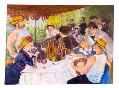 O/C 1985 After Renoir Luncheon of Boating Party