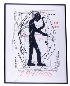 Signed Ltd Ed Print after Hammering Man