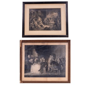 19C Historical Lithographs (Royals, Pilgrims)