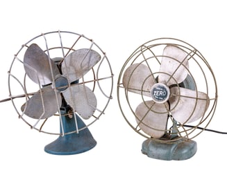 Vintage Oscillating Desk Fans (2)