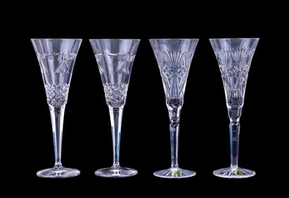 Waterford Crystal Fluted Champagne Glasses (4)