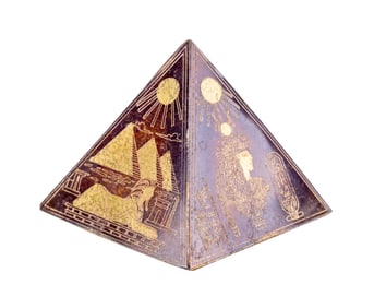 Handmade Brass & Copper Egyptian Revival Pyramid