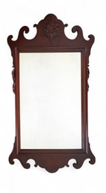 Early Chippendale Style Carved Mahogany Mirror