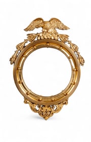 Gilt Wood Federal Style Convex Mirror