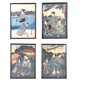 Utagawa Kunisada (1786-1865) Woodblock Prints (4)