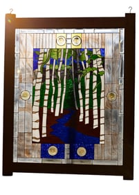 Large 1993 Stained Glass Window by Alan Black