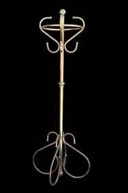 Tall Brass Victorian Style Coat / Hat Stand