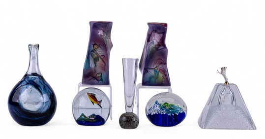 Signed Art Glass, Hand Blown Glass, more (7 Pc.)