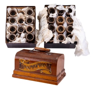 Columbia Phonograph Graphophone w/ Spools