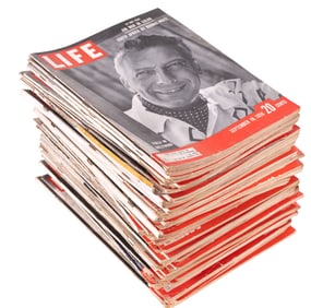 Life Magazine 1950 Near-Full Magazine Set (48 Pc)