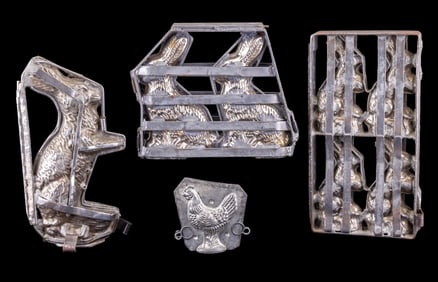 Vintage Metal Chocolate Molds