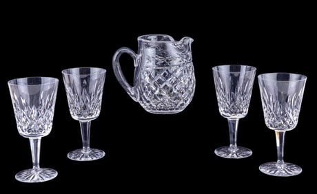 Waterford Crystal Pitcher, Water Goblets