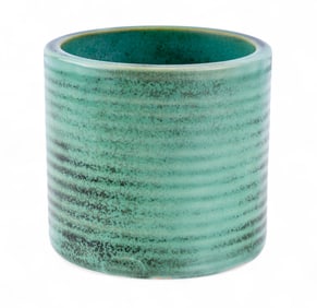 Ant. Teco Art Pottery Teal Arts & Crafts Brush Pot