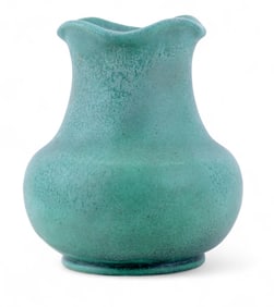 Antique Teco Pottery Vase Art & Crafts Matte Green