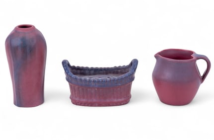 Van Briggle Mulberry Matte Glaze Pottery Group
