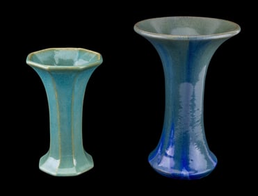 Unmarked Arts and Crafts Style Vases