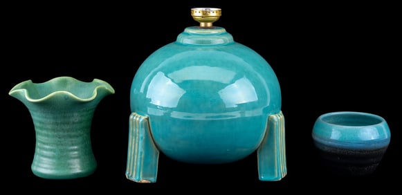 Vintage Art Pottery Lamp, more Art Pottery