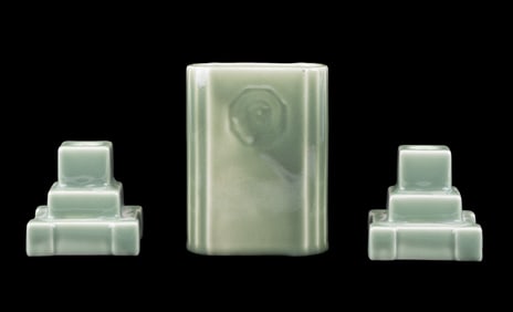 Rookwood High Glaze Candlesticks and Vase