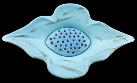 Van Briggle Pottery Console Bowl & Flower Frog
