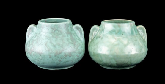 Arts and Crafts Brush McCoy Fawn Vases (2)