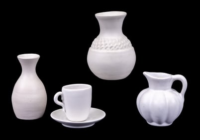 Van Briggle Miniature Vases and Espresso Cup
