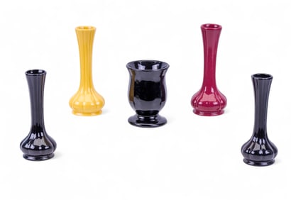 Pfaltzgraff Bud Vases and Bell Jar