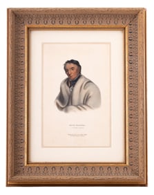 Native American Antique Color Lithograph