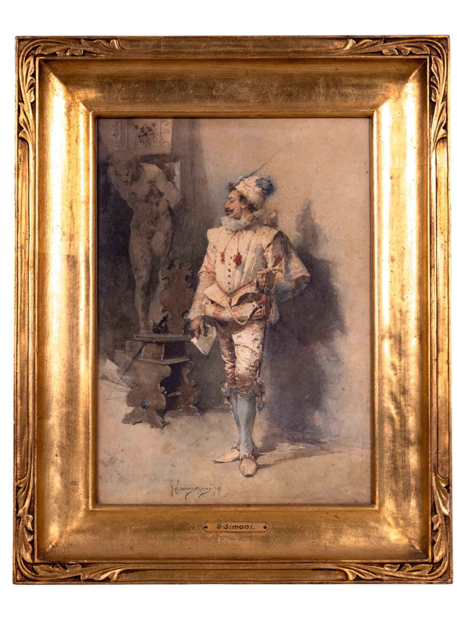 Gustavo Simoni (Italian, 1845-1926) Signed W/c (1 of 5)