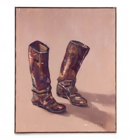 Russel Ball 1966 Signed O/C Riding Boots