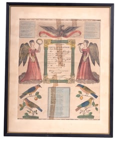 19th C Birth & Baptismal Certificate