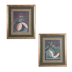 George Brookshaw Pair of Melons Prints